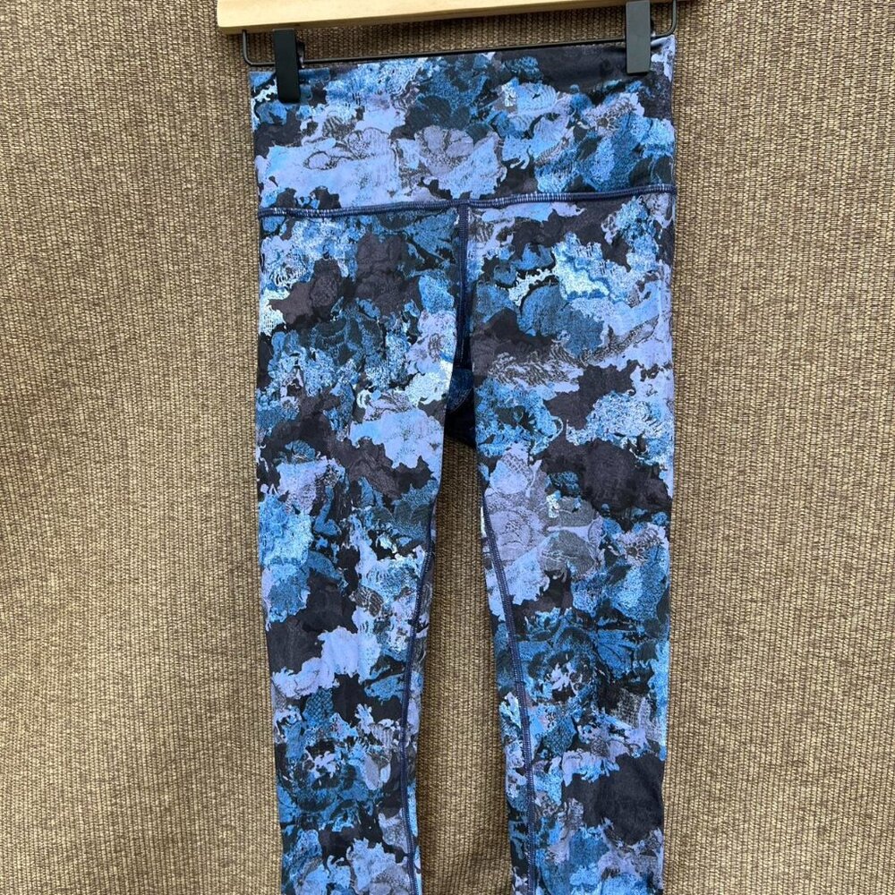 Lululemon Wunder Under High Rise Tights Screen Camo Multi size 6